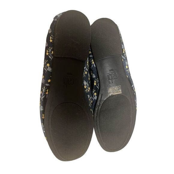 CAbi Carnaby loafer floral blue velvet Horsebit shoes #6005 sz 9.5 - Picture 7 of 7